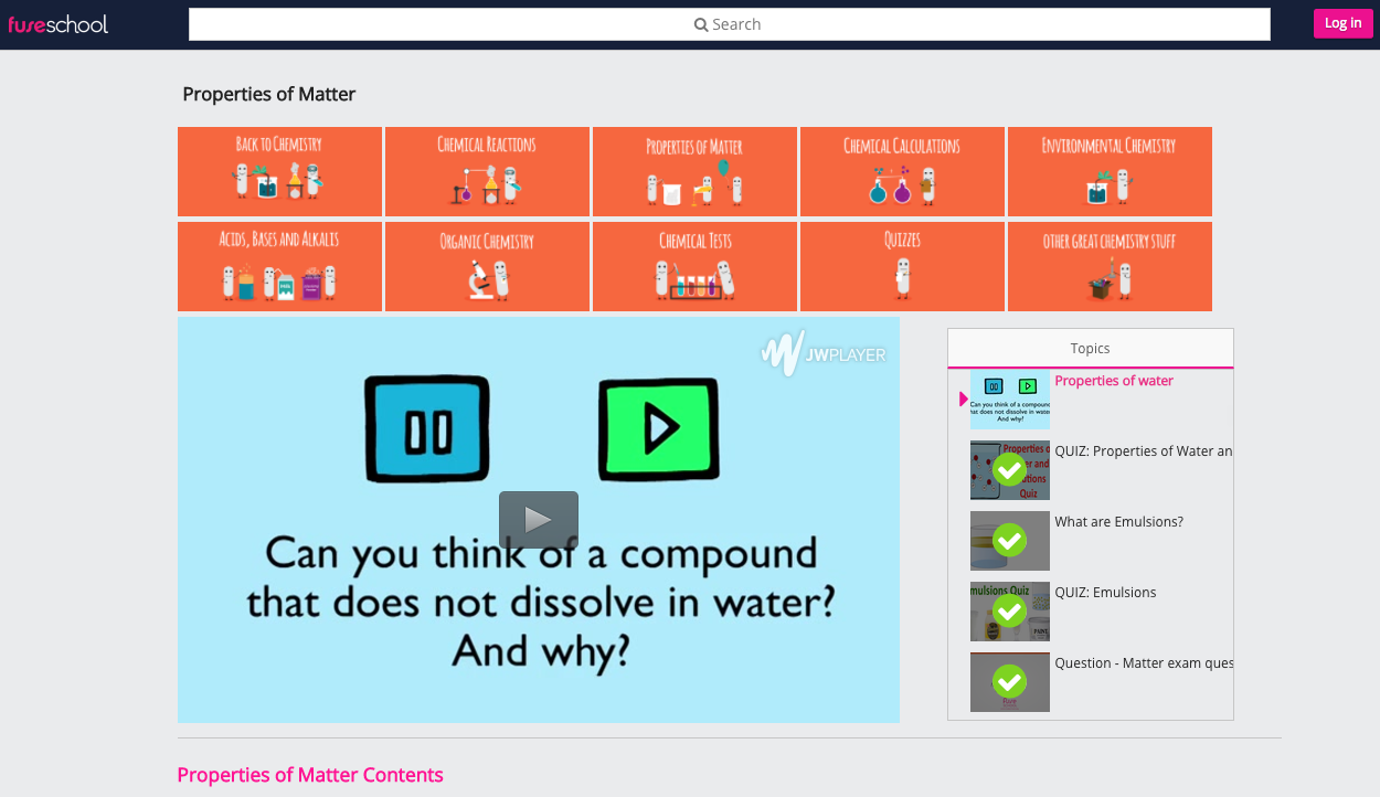 Properties of Water Instructional Video