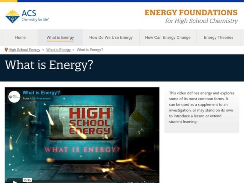 What Is Energy? Instructional Video