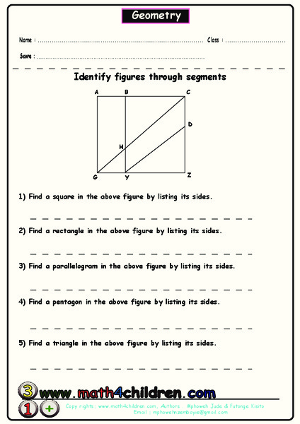 Geometric Figures Worksheet