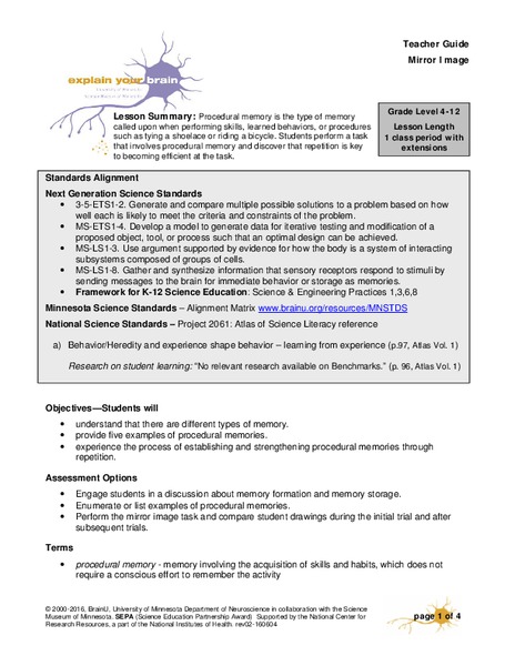 Mirror Image Lesson Plan