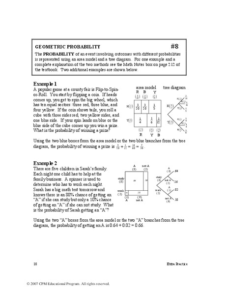 Geometric Probability Worksheet