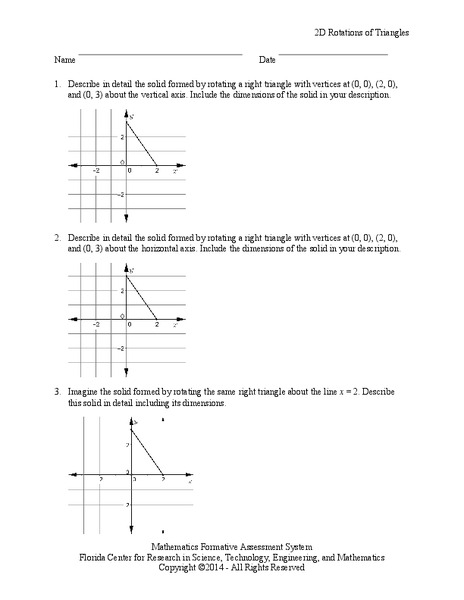 2D Rotations of Triangles Assessment