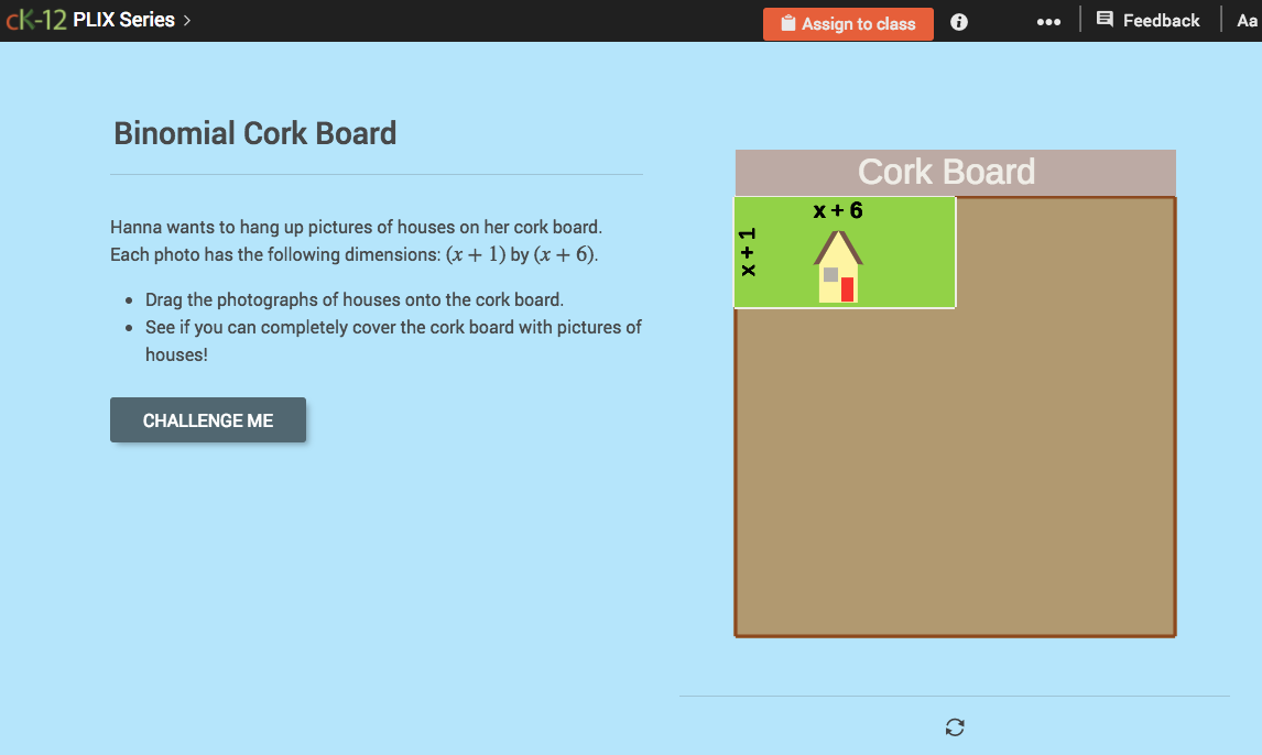 Multiplying Polynomials: Binomial Cork Board Interactive
