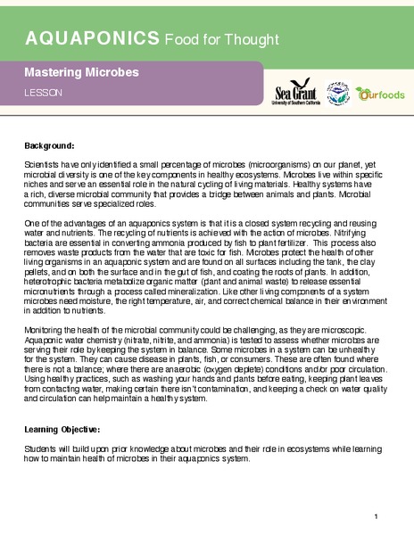 Mastering Microbes Lesson Plan