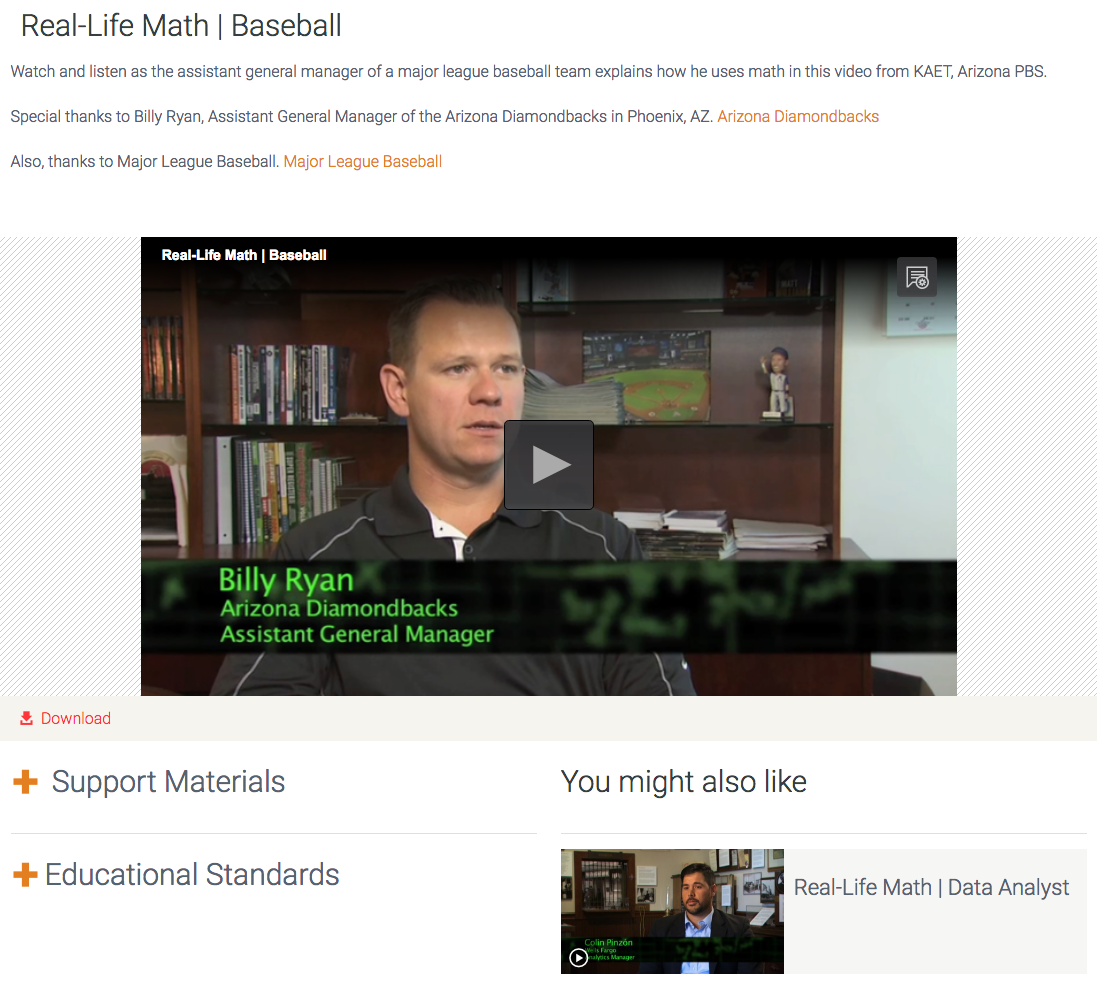 Real-Life Math | Baseball Instructional Video