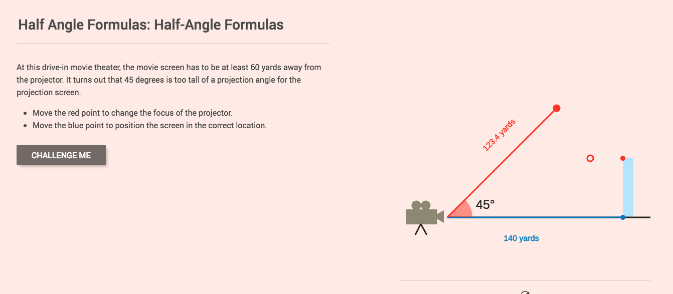 Half Angle Formulas: Half-Angle Formulas Interactive
