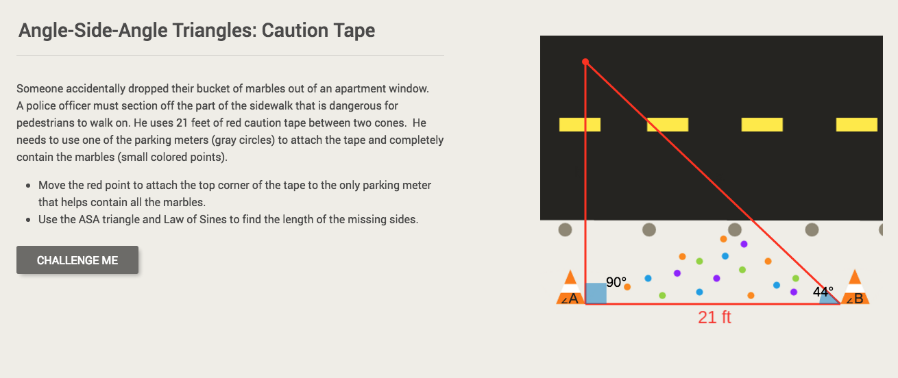 Angle-Side-Angle Triangles: Caution Tape Interactive