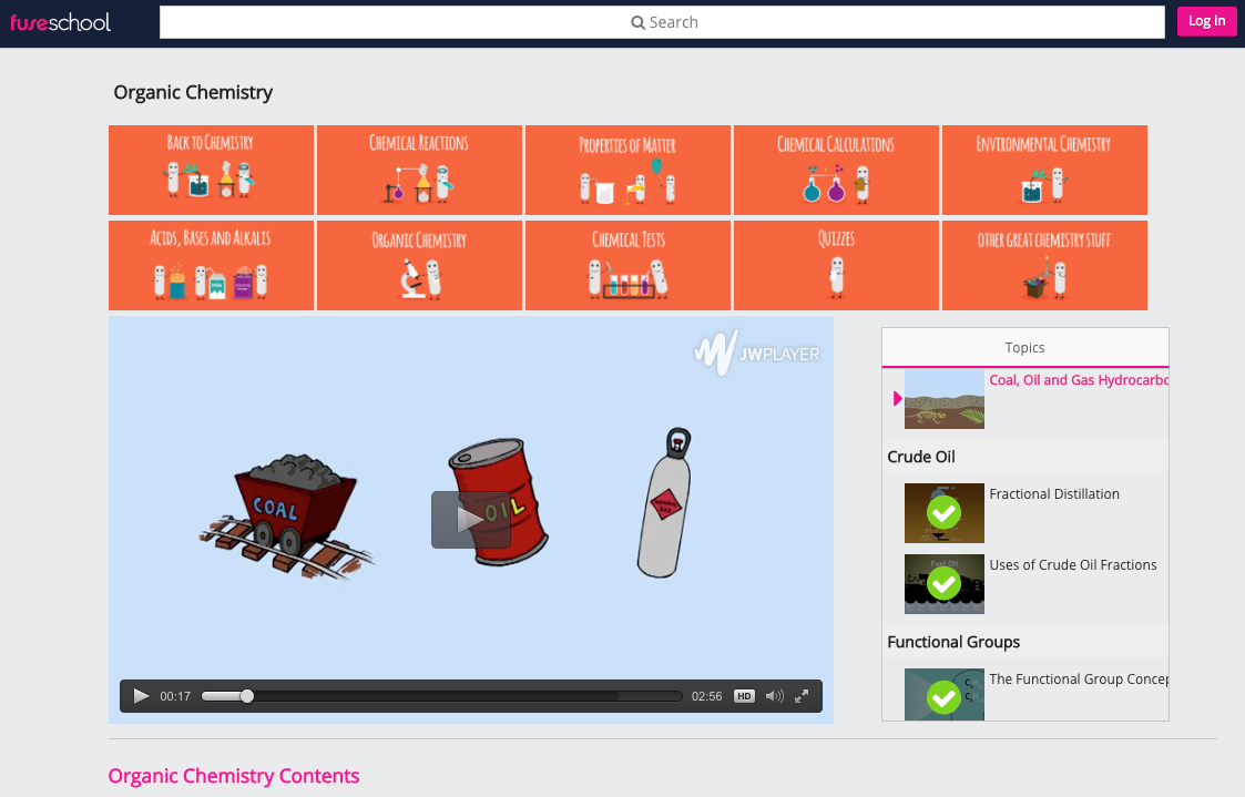 Coal, Oil and Gas Hydrocarbons Instructional Video