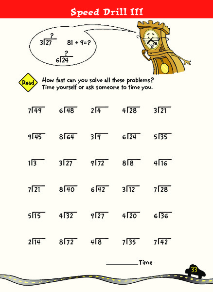 Speed Drill III Worksheet