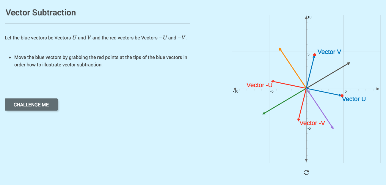 Vector Subtraction Interactive