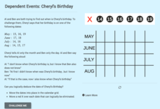 Dependent Events: Cheryl's Birthday Interactive