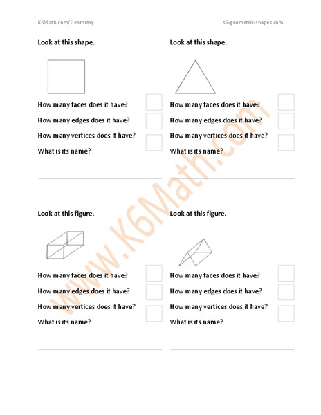 Geometric Shapes and Figures Worksheet