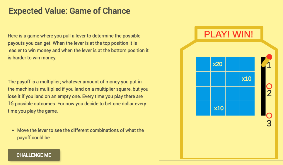 Expected Value: Game of Chance Interactive
