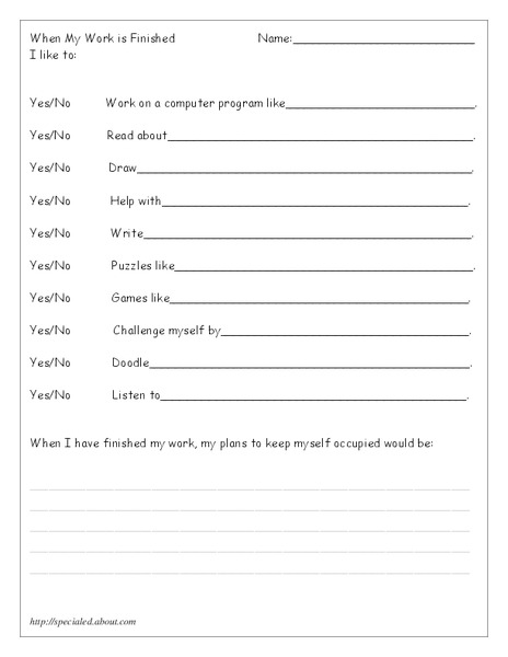 When My Work is Finished Organizer