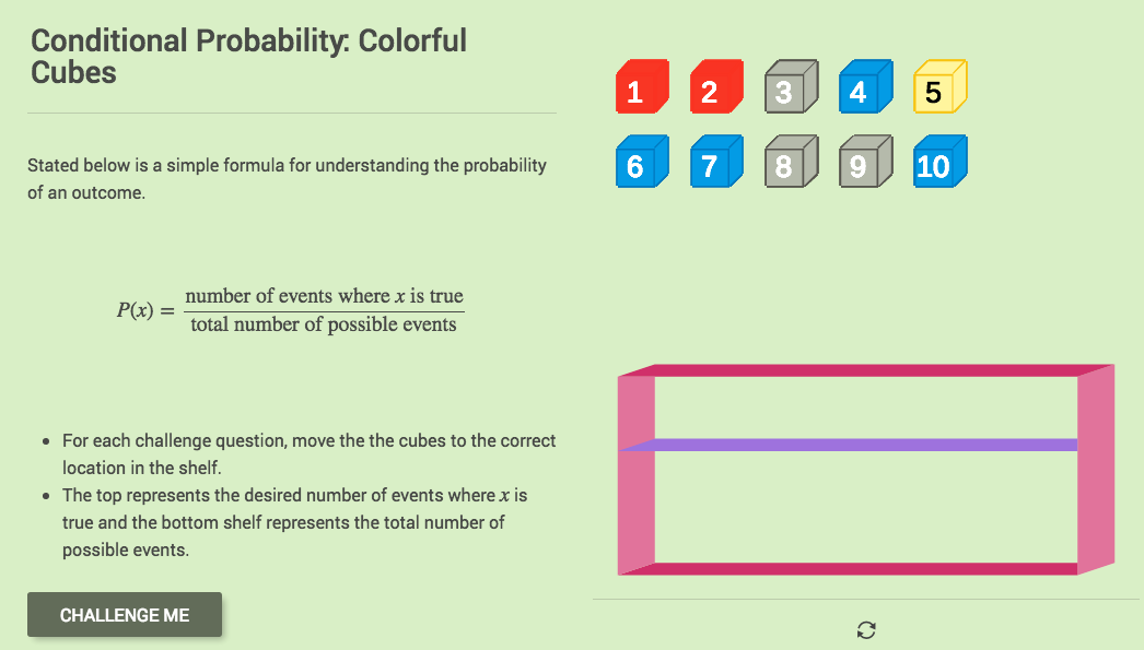 Conditional Probability: Colorful Cubes Interactive