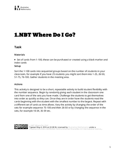 Where Do I Go? Activity