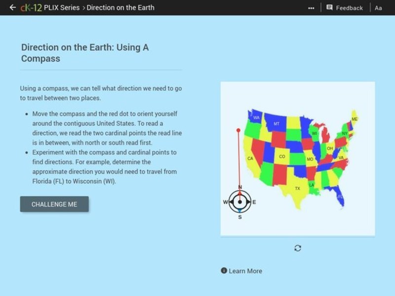 Direction on the Earth: Using a Compass Interactive