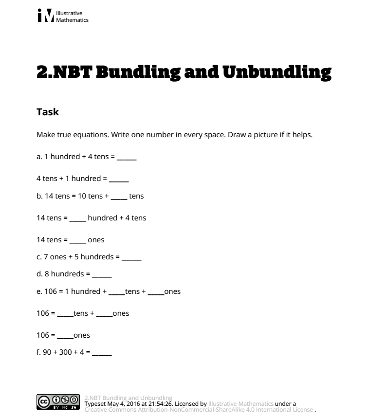 Bundling and Unbundling Assessment