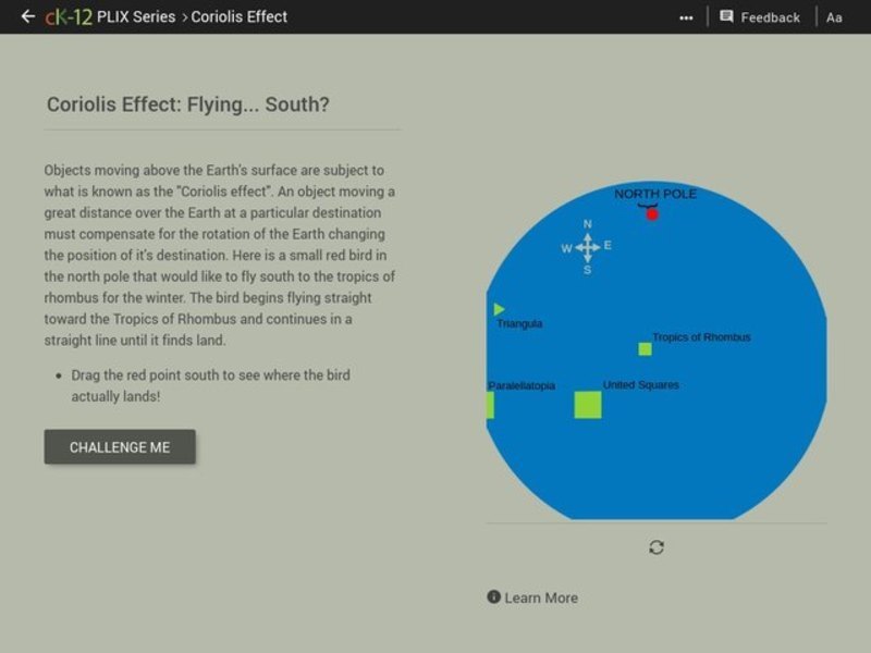 Coriolis Effect: Flying... South? Interactive