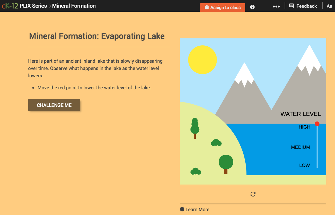 Mineral Formation: Evaporating Lake Interactive