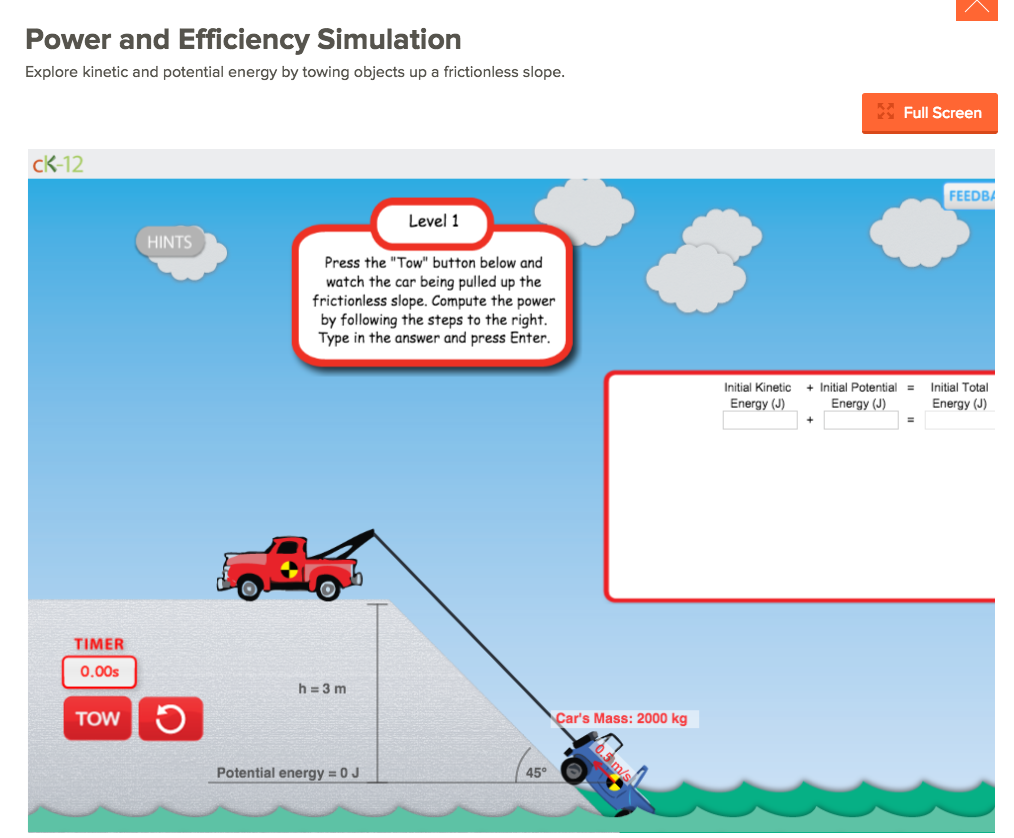 Power and Efficiency Simulation Interactive