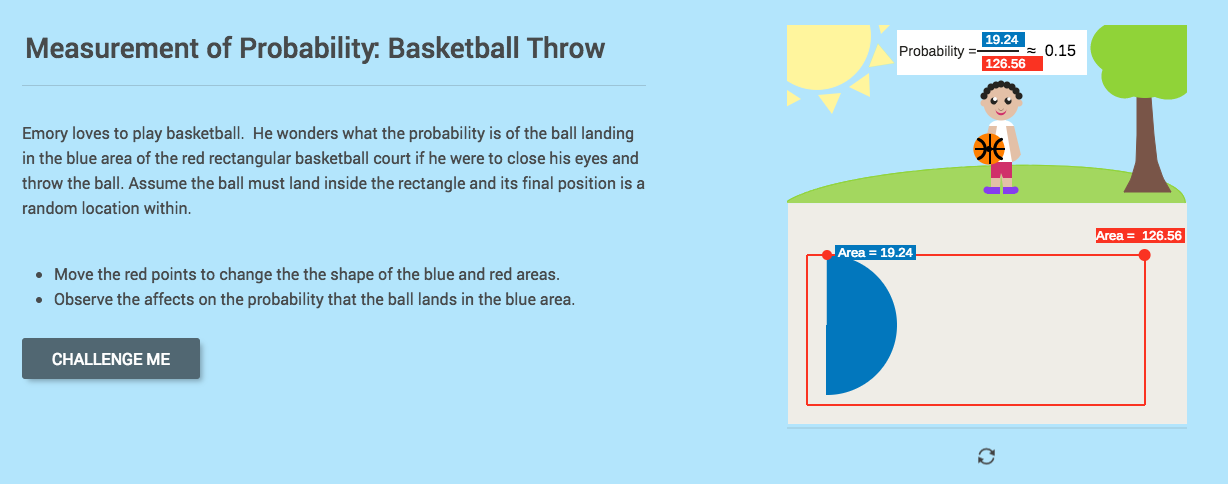 Measurement of Probability: Basketball Throw Interactive