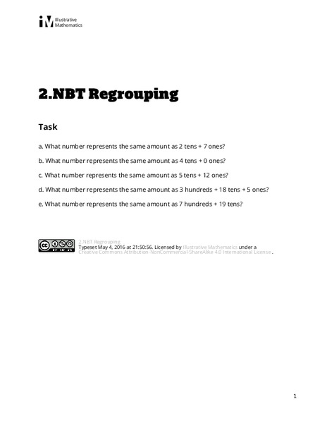 Regrouping Assessment