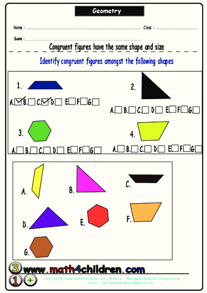 Geometry Worksheet