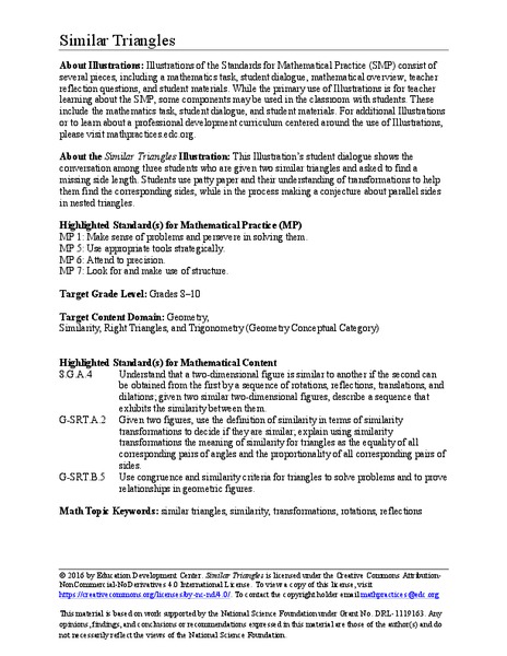 Similar Triangles Activity