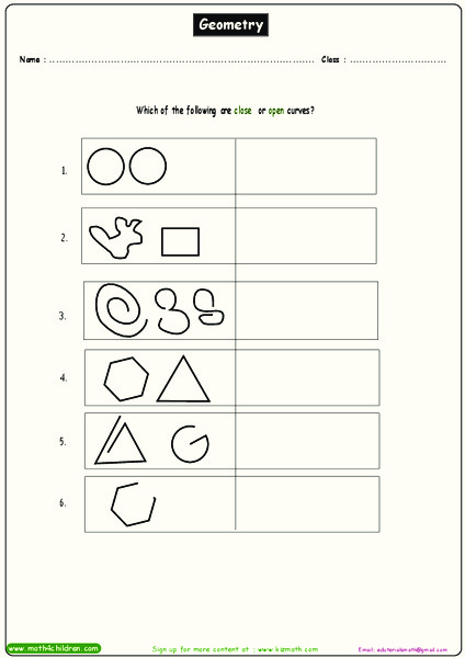 Geometry Worksheet