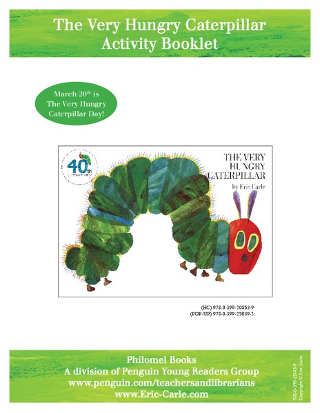 The Very Hungry Caterpillar Activity Booklet Activity