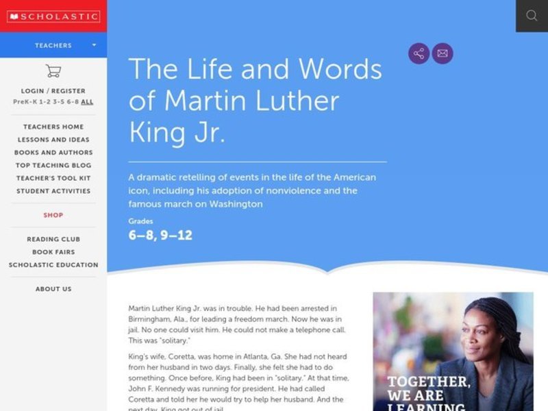 The Life and Words of Martin Luther King, Jr. Handout