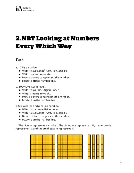 Looking at Numbers Every Which Way Assessment