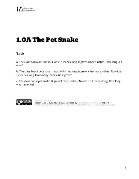 The Pet Snake Assessment