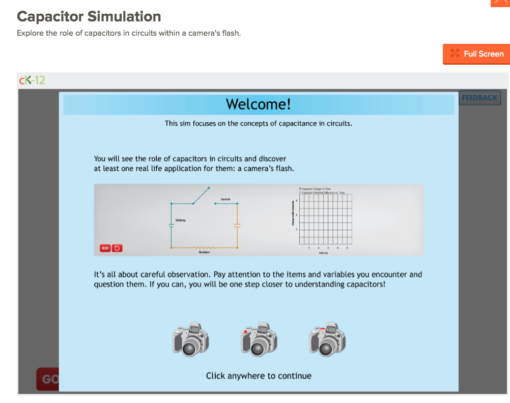 Capacitor Simulation Interactive