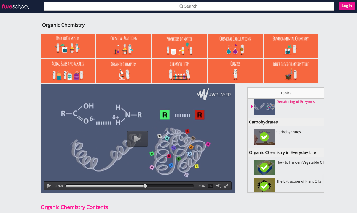 Denaturing of Enzymes Instructional Video