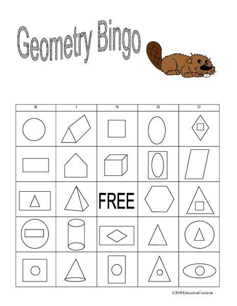 Geometry Bingo Organizer