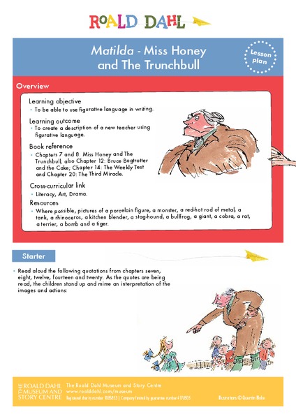 Matilda - Miss Honey and The Trunchbull Lesson Plan