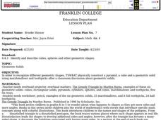 Geometry and Shapes Lesson Plan