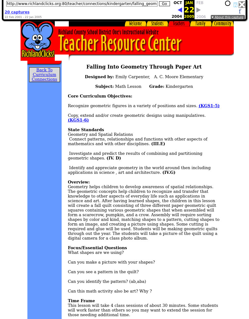 Falling Into Geometry Through Paper Art Lesson Plan