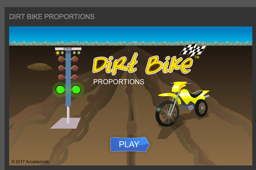 Dirt Bike Proportions Interactive