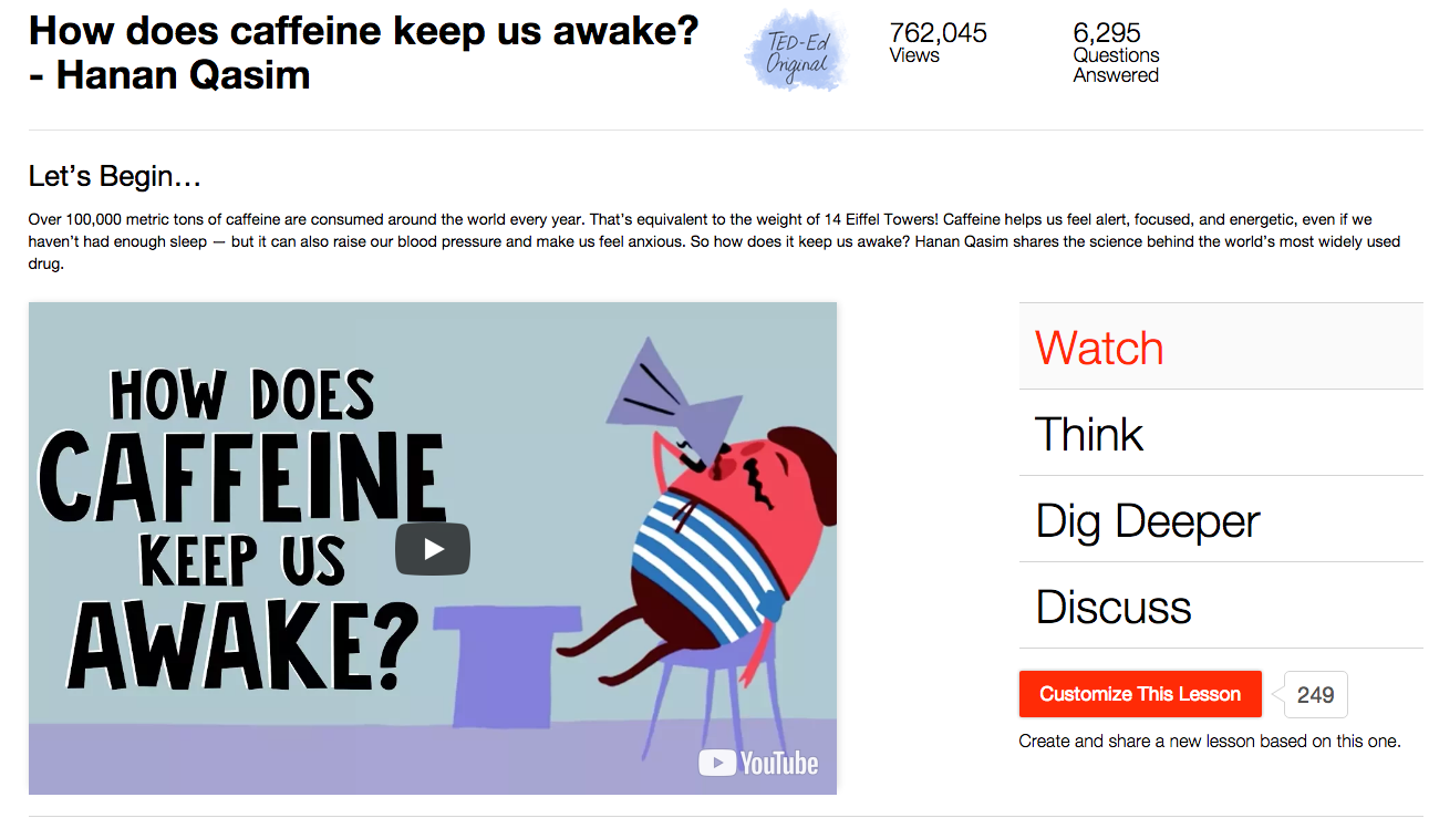 How Does Caffeine Keep Us Awake? Instructional Video