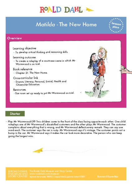 Matilda - The New Home Lesson Plan