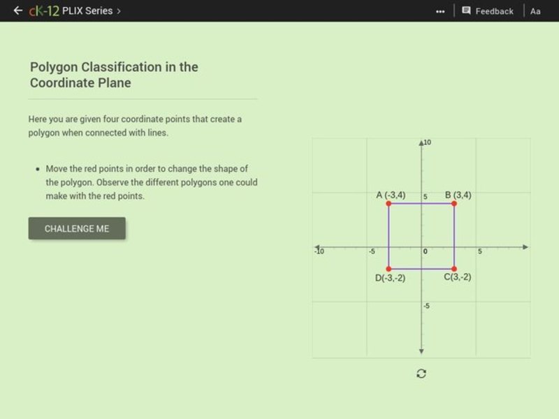Polygon Classification in the Coordinate Plane Interactive