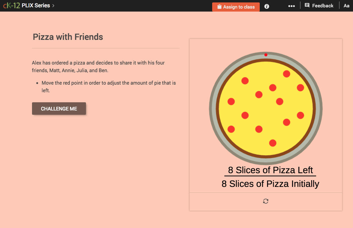 Rational Numbers in Applications: Pizza with Friends Interactive
