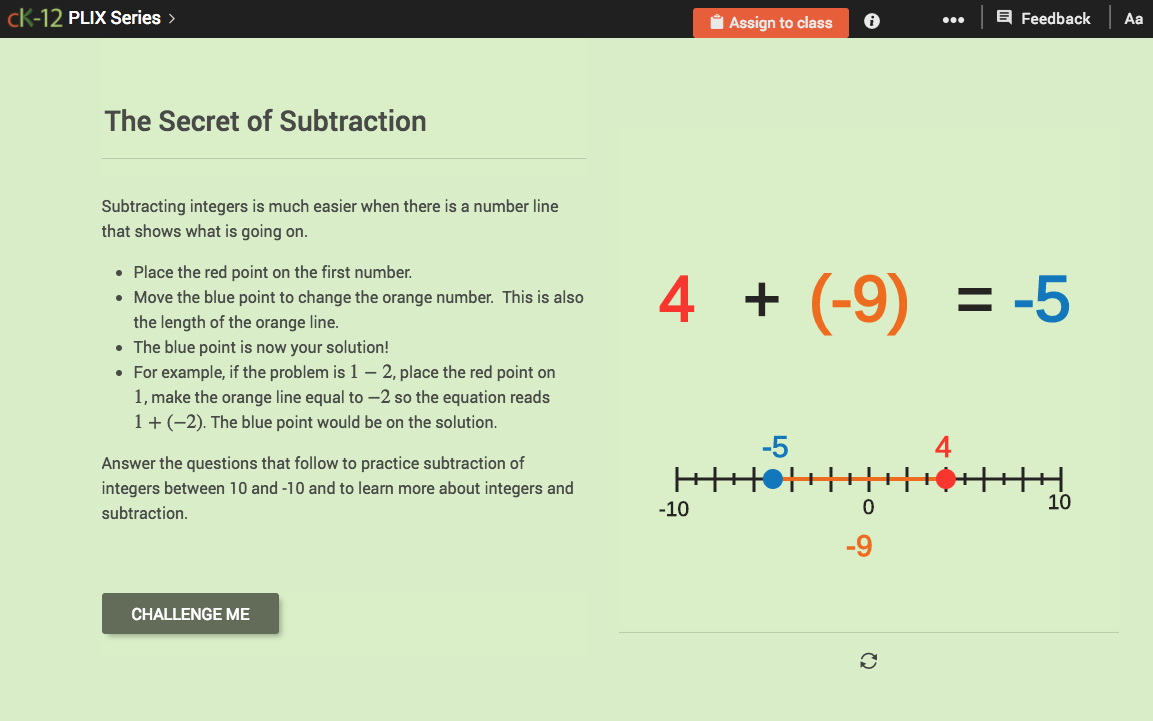 Properties of Real Number Addition: The Secret of Subtraction Interactive