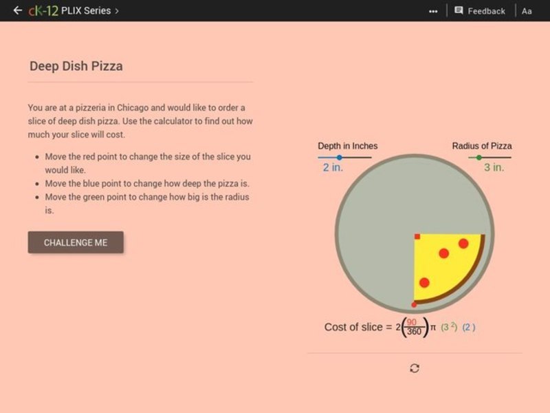 Linear Equations: Deep Dish Pizza Interactive
