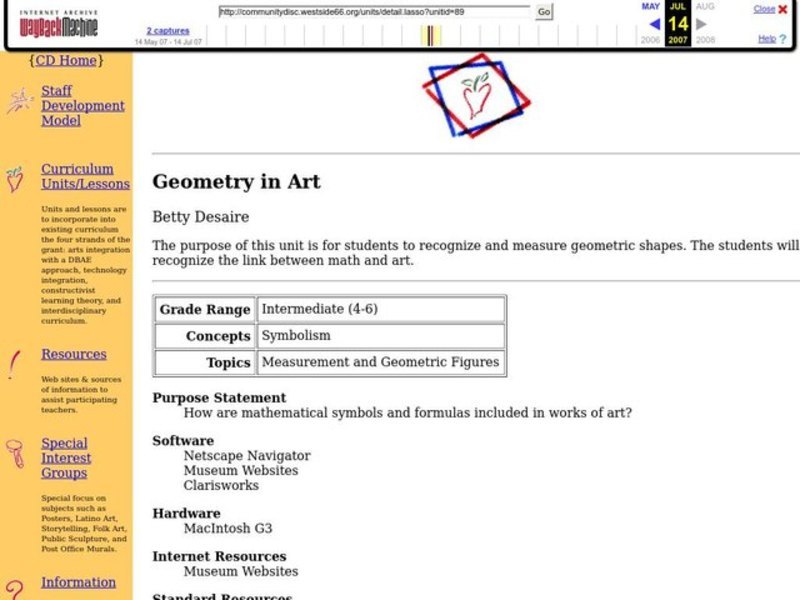 Geometry in Art Lesson Plan