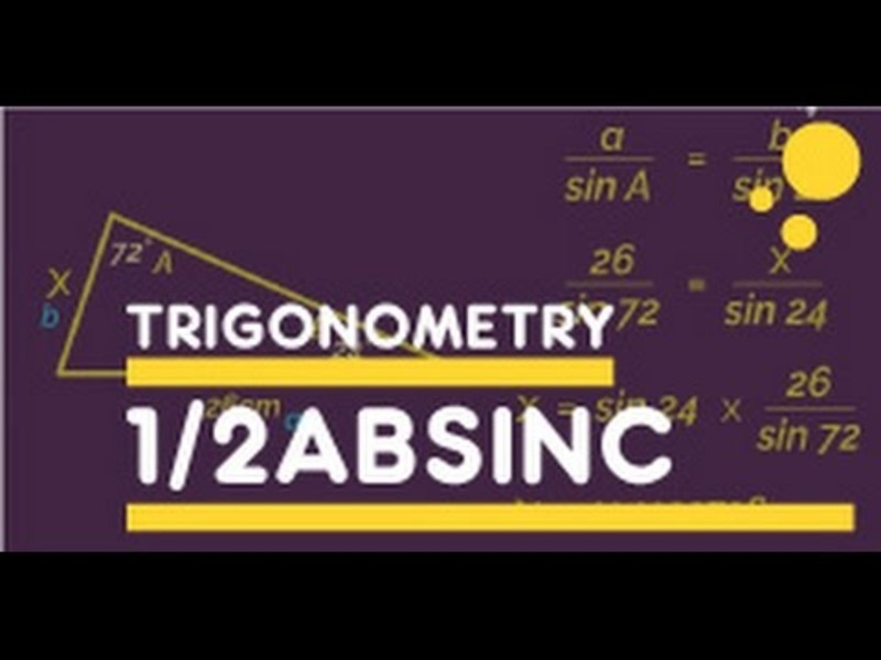 Area of a Triangle 1/2absinC Instructional Video