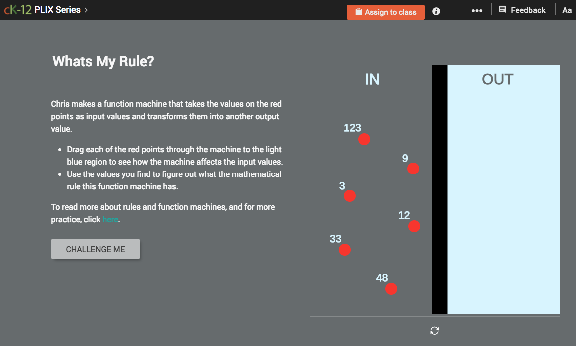 Function Rules for Input-Output Tables: Whats My Rule? Interactive